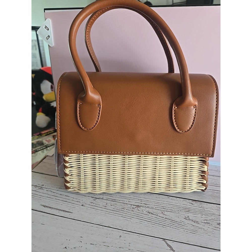 Crossbody BAG ‎ BROWN WOVEN  URBAN  EXPRESSION NEW
